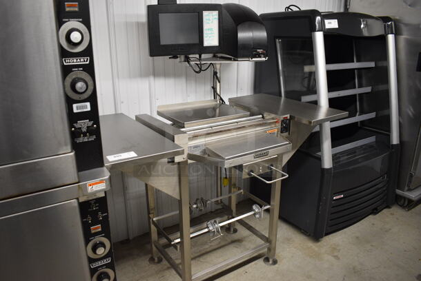 SWEET! Hobart Model HWS-4 Stainless Steel Commercial Floor Style Heat Seal Shrink Wrapping Station w/ Monitor and Label Printer. 120 Volts, 1 Phase. 53x40x62. Tested and Working! - Image 3 of 9