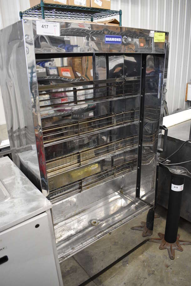 NICE! 2015 Diamond Mdoel FGE30X-2 Stainless Steel Commercial Floor Style Electric Powered Rotisserie Oven. 220 Volts. 39x19x65 - Image 2 of 7