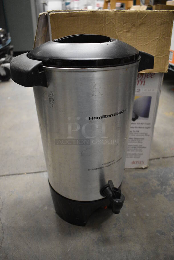IN ORIGINAL BOX! Hamilton Beach Chrome Finish Beverage Holder Dispenser. 10x10x17 - Image 2 of 3