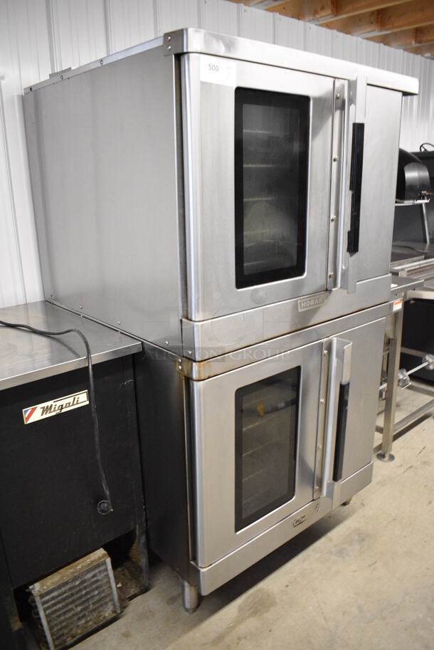 2 GORGEOUS! Hobart Stainless Steel Commercial Full Size Convection Oven w/ View Through Door, Solid Door, Metal Oven Racks and Thermostatic Controls. 38x40x66. 2 Times Your Bid! - Image 3 of 6