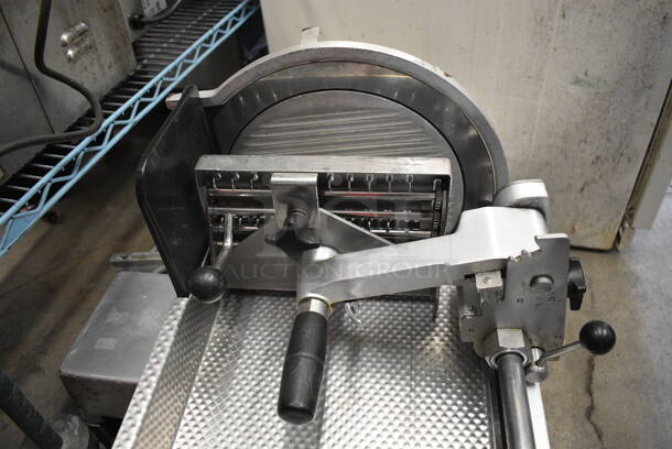 GORGEOUS! Bizerba Model A 406 FB US Stainless Steel Commercial Countertop Meat Slicer Stacker. 120 Volts, 1 Phase. 37x24x23. Tested and Powers On But Parts Do Not Move - Image 4 of 7