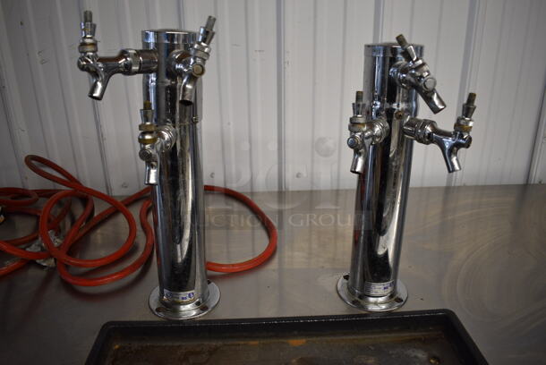 SWEET! Migali Model DD904 Stainless Steel Commercial Direct Draw Kegerator w/ 2 Beer Towers. 115 Volts, 1 Phase. 90.5x27x54. Tested and Working! - Image 4 of 10