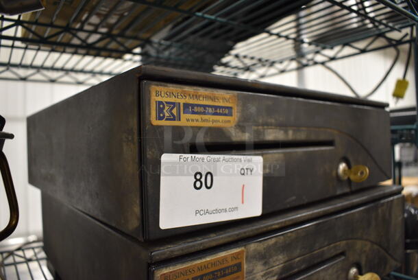 Black Metal Cash Drawer w/ Key. 16x17x5 - Image 2 of 3