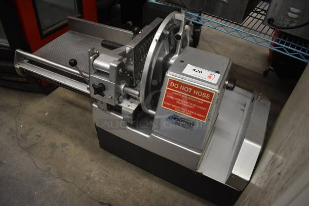 GORGEOUS! Bizerba Model A 406 FB US Stainless Steel Commercial Countertop Meat Slicer Stacker. 120 Volts, 1 Phase. 37x24x23. Tested and Powers On But Parts Do Not Move - Image 6 of 7