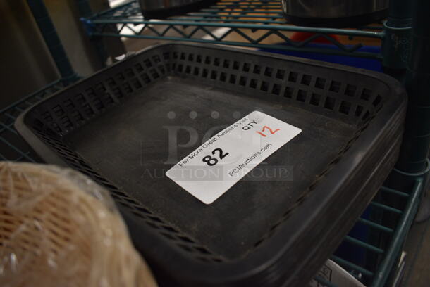 12 Black Poly Food Trays. 8.5x12x1.5. 12 Times Your Bid! - Image 2 of 3
