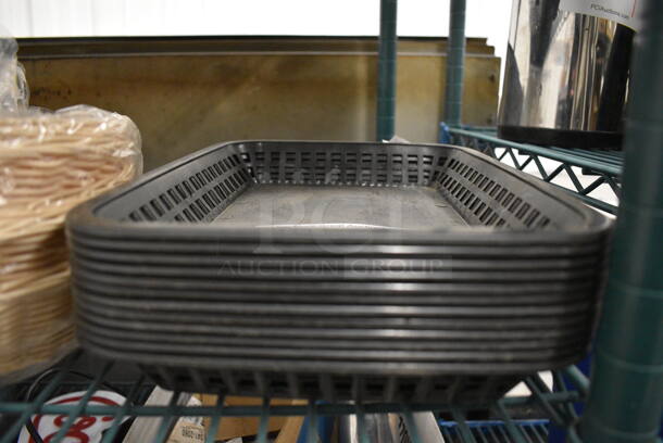 12 Black Poly Food Trays. 8.5x12x1.5. 12 Times Your Bid! - Image 3 of 3