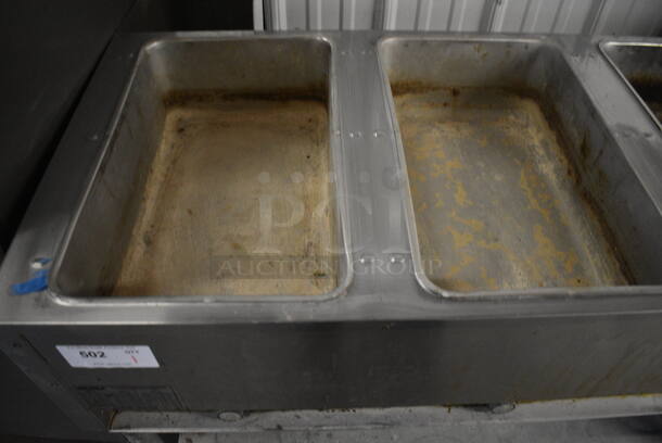 NICE! Eagle Model DHT3-120 Stainless Steel Commercial Electric Powered 3 Bay Steam Table w/ Metal Undershelf. 120 Volts, 1 Phase. 48x22.5x34. Tested and Working! - Image 5 of 8