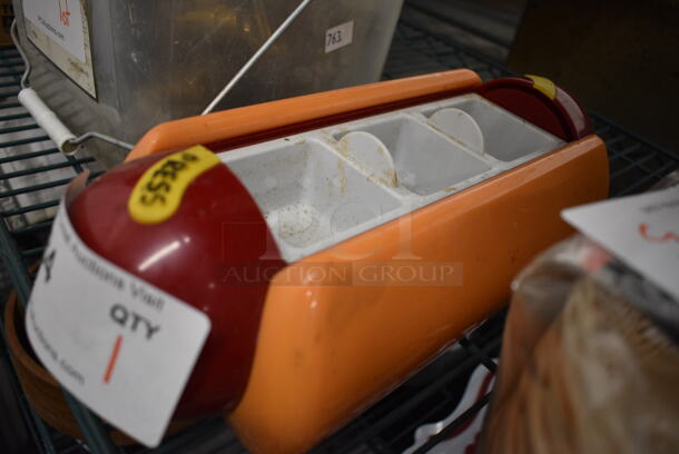 The Original Hot Dog Condiment Holder Countertop Hot Dog Topping Rail. 14x6x4 - Image 2 of 4