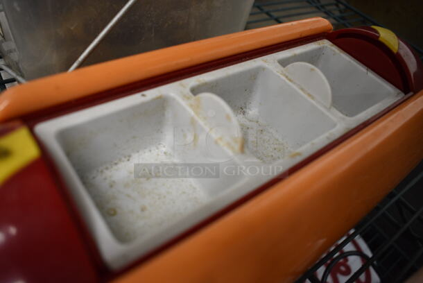 The Original Hot Dog Condiment Holder Countertop Hot Dog Topping Rail. 14x6x4 - Image 3 of 4