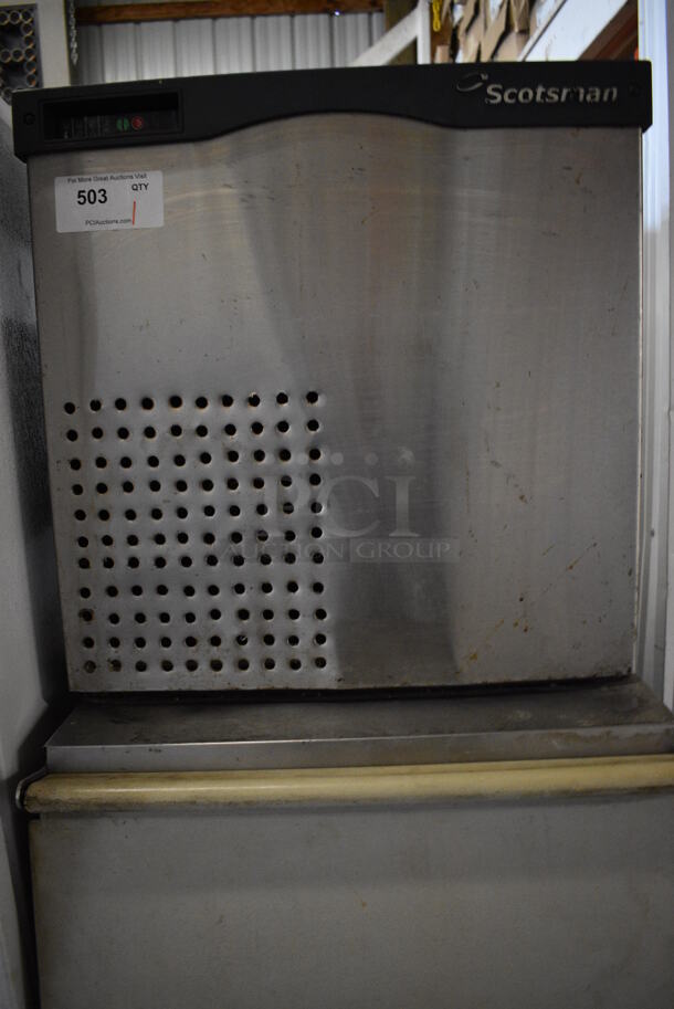 SWEET! Manitowoc Model C052SA-1A Stainless Steel Commercial Air Cooled Ice Machine Head on Manitowoc Metal Commercial Ice Bin. 115 Volts, 1 Phase. 22.5x33x69 - Image 3 of 7