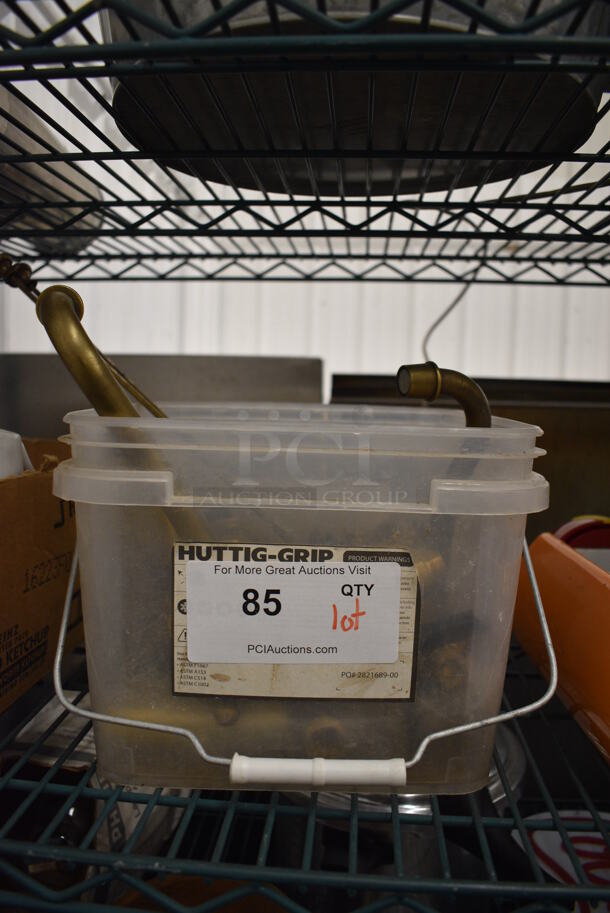 ALL ONE MONEY! Lot of Various Metal Pieces for Faucets In Clear Poly Bin! - Image 3 of 5