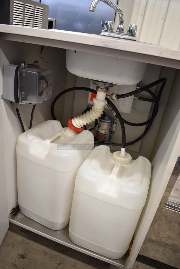 Stainless Steel Portable Sink w/ Faucet and Handles on Commercial Casters. 24x24x42 - Image 5 of 5