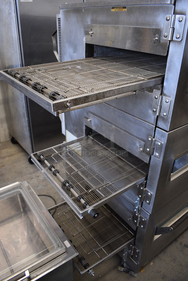 3 GORGEOUS! Lincoln Impinger Stainless Steel Commercial Electric Powered Conveyor Pizza Oven on Commercial Casters. 59x44x62. 3 Times Your Bid! - Image 3 of 8
