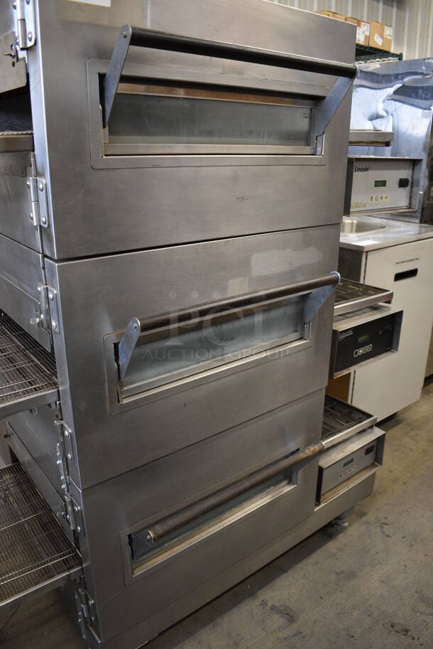 3 GORGEOUS! Lincoln Impinger Stainless Steel Commercial Electric Powered Conveyor Pizza Oven on Commercial Casters. 59x44x62. 3 Times Your Bid! - Image 4 of 8