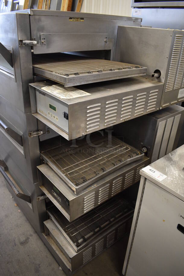 3 GORGEOUS! Lincoln Impinger Stainless Steel Commercial Electric Powered Conveyor Pizza Oven on Commercial Casters. 59x44x62. 3 Times Your Bid! - Image 5 of 8