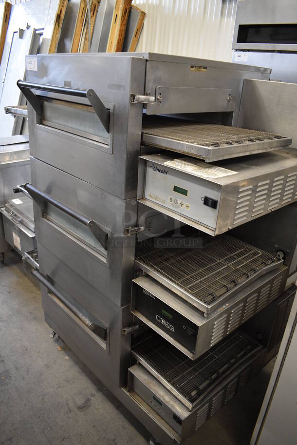 3 GORGEOUS! Lincoln Impinger Stainless Steel Commercial Electric Powered Conveyor Pizza Oven on Commercial Casters. 59x44x62. 3 Times Your Bid! - Image 6 of 8
