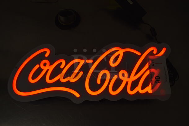 Coca Cola Light Up Sign. 18x6x3. Tested and Working!