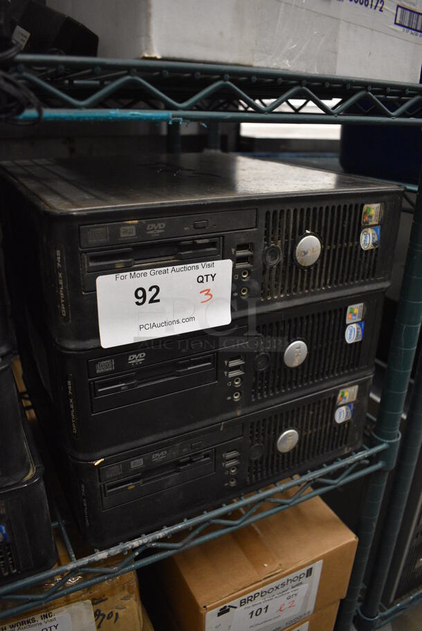 3 Dell Computer Towers. 12.5x13.5x3.5. 3 Times Your Bid! - Image 2 of 3