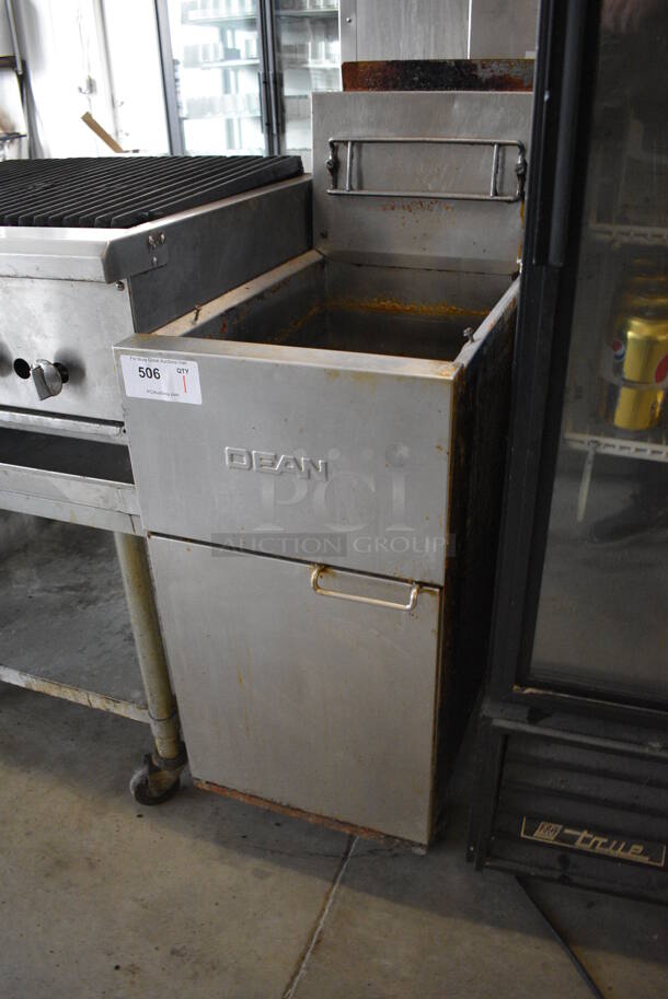 NICE! Dean Model SR42GNS Stainless Steel Commercial Natural Gas Powered Floor Style Deep Fat Fryer on Commercial Casters. 105,000 BTU. 15.5x30x48 - Image 2 of 6