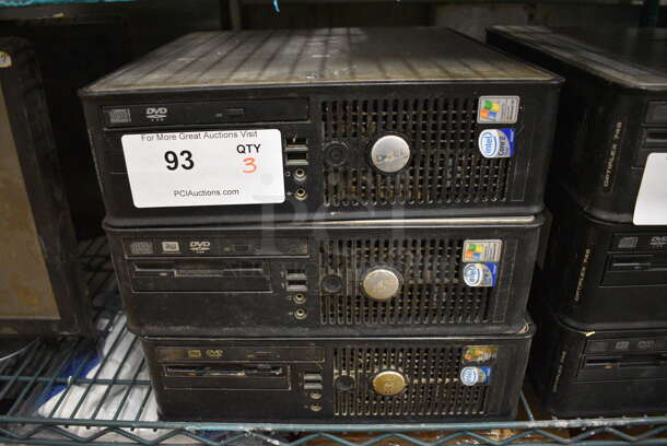 3 Dell Computer Towers. 12.5x13.5x3.5. 3 Times Your Bid!