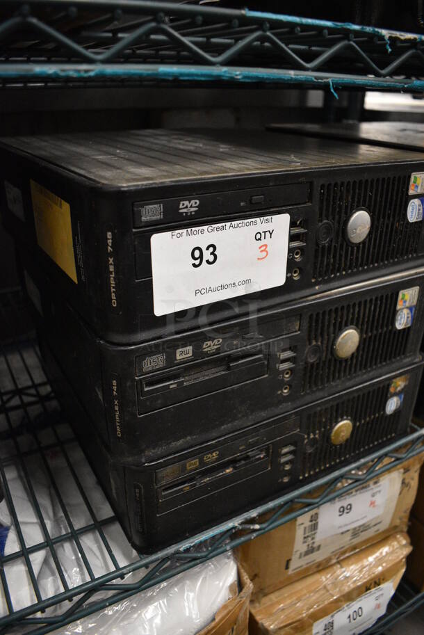 3 Dell Computer Towers. 12.5x13.5x3.5. 3 Times Your Bid! - Image 2 of 3
