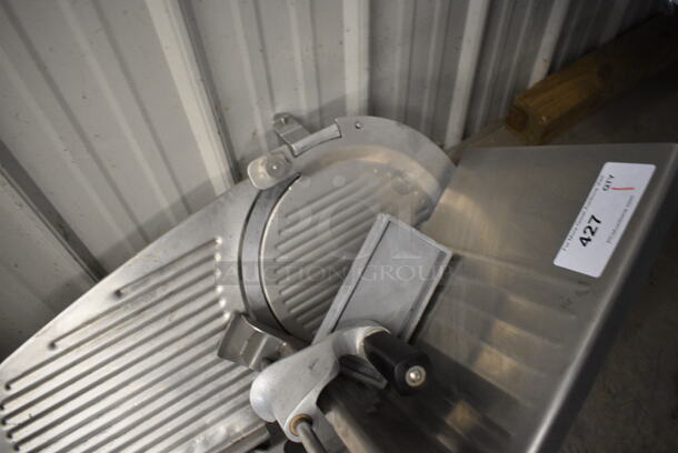 NICE! Hobart Model 1812 Stainless Steel Commercial Countertop Meat Slicer. 115 Volts, 1 Phase. 26x24x22. Tested and Working! - Image 4 of 5