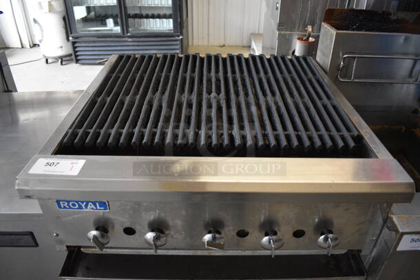 NICE! Royal Stainless Steel Commercial Countertop Natural Gas Powered Charbroiler Grill. 30x30x16