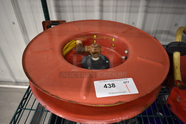 Metal Commercial Hose on Wheel. 19x7x20 - Image 2 of 4