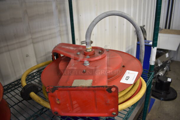 Metal Commercial Hose on Wheel. 19x7x20 - Image 2 of 3