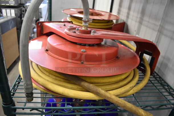 Metal Commercial Hose on Wheel. 19x7x20 - Image 3 of 3