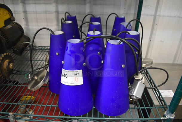 11 Blue Ceiling Light Fixtures. 5.5x5.5x10. 11 Times Your Bid! - Image 1 of 3