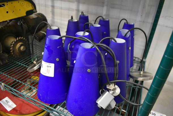11 Blue Ceiling Light Fixtures. 5.5x5.5x10. 11 Times Your Bid! - Image 3 of 3