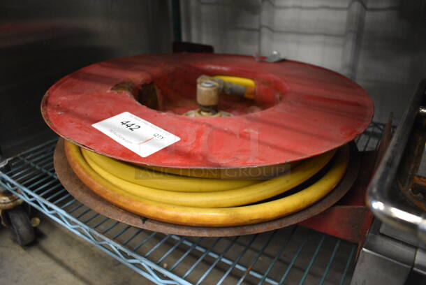 Metal Commercial Hose on Wheel. 19x7x20 - Image 3 of 3