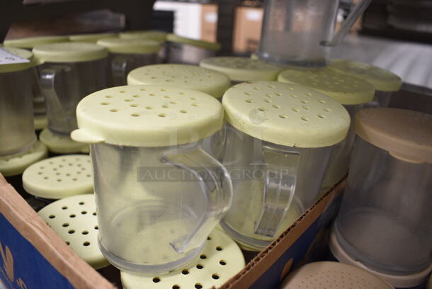 17 Clear Poly Seasoning Shakers. 4.5x3x3.5. 17 Times Your Bid! - Image 2 of 2