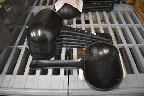 6 Black Poly Scoops. 7.5". 6 Times Your Bid! - Image 1 of 2
