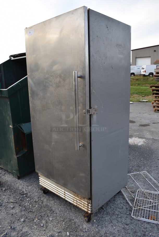 Frigidaire Model KFS221LHY1 Stainless Steel Commercial Single Door Reach In Freezer on Commercial Casters. 115 Volts, 1 Phase. 32x30x75. Tested and Does Not Power On - Image 2 of 6