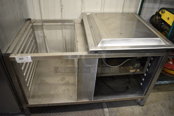 NICE! Stainless Steel Commercial Cold Pan Unit w/ Left Side Pan Rack. 48.5x31.5x32. Tested and Does Not Power On - Image 2 of 6