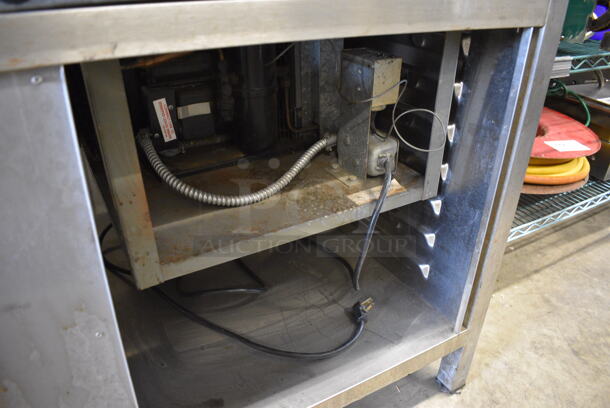 NICE! Stainless Steel Commercial Cold Pan Unit w/ Left Side Pan Rack. 48.5x31.5x32. Tested and Does Not Power On - Image 4 of 6