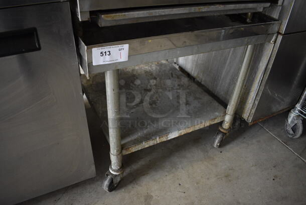 Stainless Steel Commercial Equipment Table w/ Metal Undershelf on Commercial Casters. 30x30x27 - Image 2 of 4