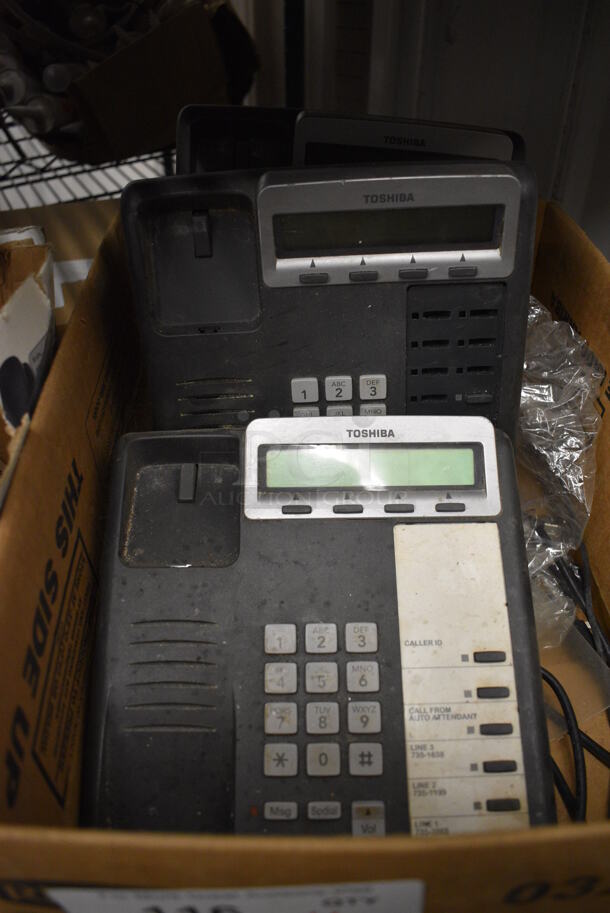 4 Corded Office Telephones; 3 Tohsiba and 1 ATT. 8x10x4. 4 Times Your Bid! - Image 3 of 4