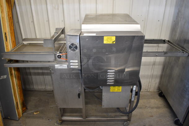 FANTASTIC! Belshaw Model TG-50 Stainless Steel Commercial Floor Style Thermoglazing Icing Machine on Commercial Casters. 208 Volts, 1 Phase. 83x34x54 - Image 1 of 7