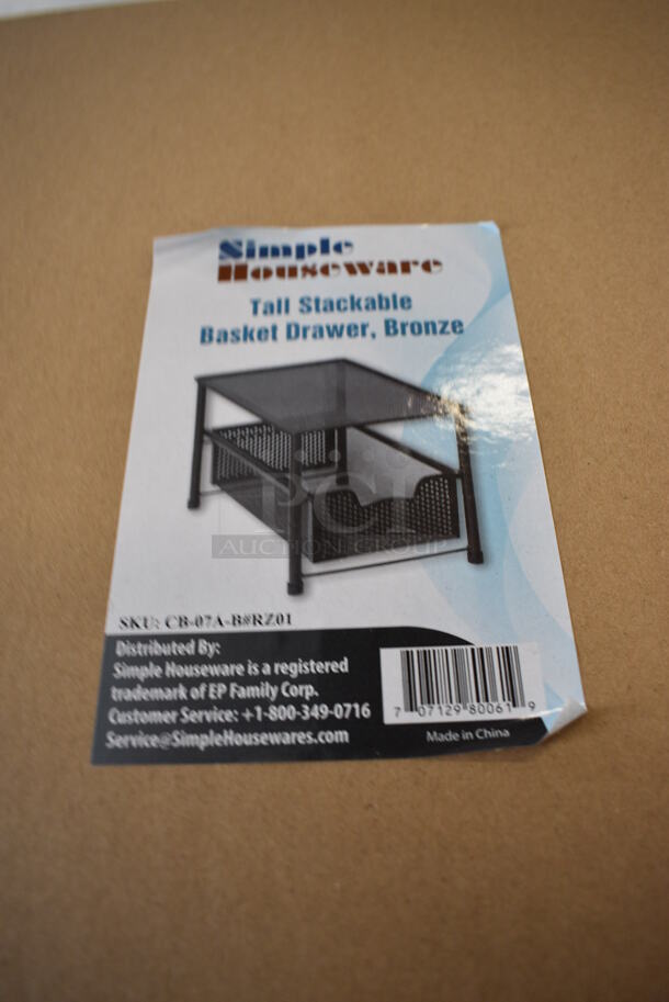 BRAND NEW IN BOX! Simple Houseware Tall Stackable Basket Drawer - Image 2 of 2