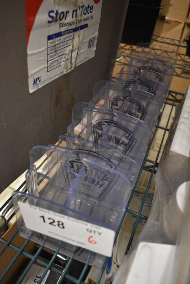 6 Clear Poly Jelly Holders. 4.5x3.5x5.5. 6 Times Your Bid! - Image 2 of 2