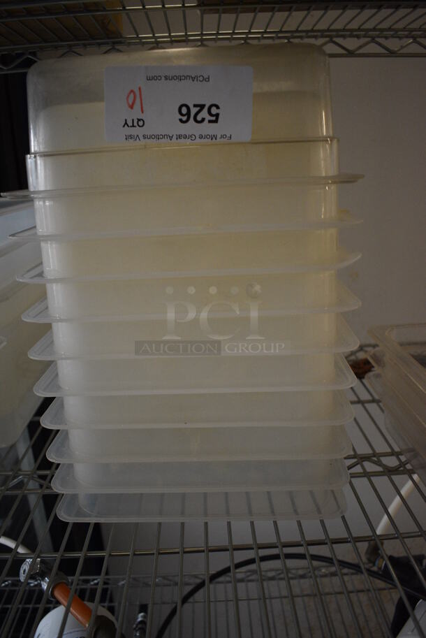 10 Clear Poly 1/2 Size Drop In Bins. 1/2x4. 10 Times Your Bid! - Image 1 of 3