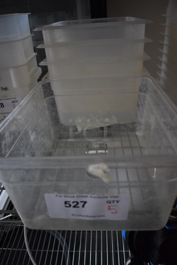 5 Clear Poly 1/2 Size Drop In Bins. 1/2x6. 5 Times Your Bid! - Image 4 of 6