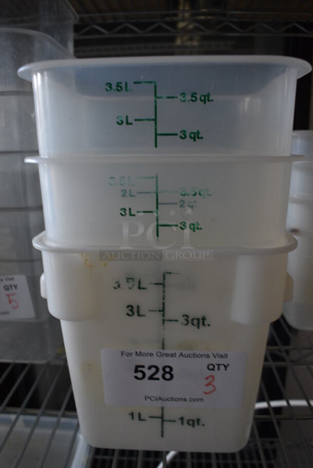 3 Poly Containers. 7x7x7. 3 Times Your Bid! - Image 1 of 4