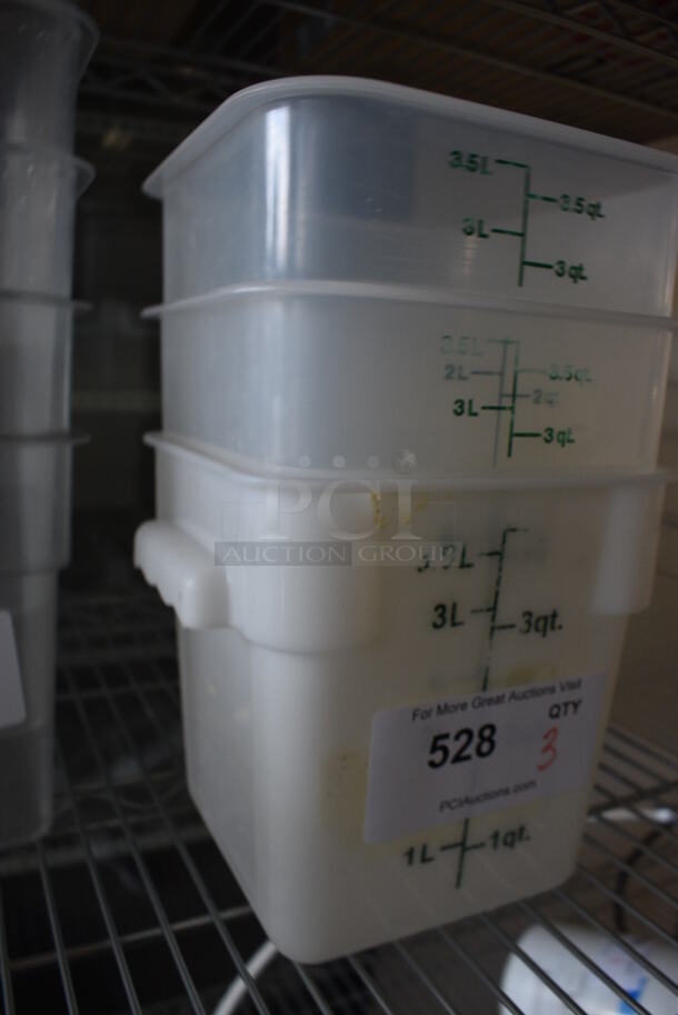 3 Poly Containers. 7x7x7. 3 Times Your Bid! - Image 3 of 4