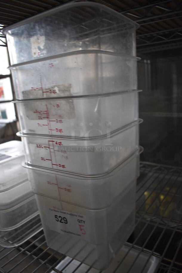 5 Clear Poly Containers. 7x7x7. 5 Times Your Bid! - Image 2 of 4