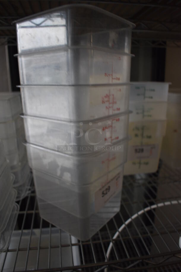 5 Clear Poly Containers. 7x7x7. 5 Times Your Bid! - Image 3 of 4
