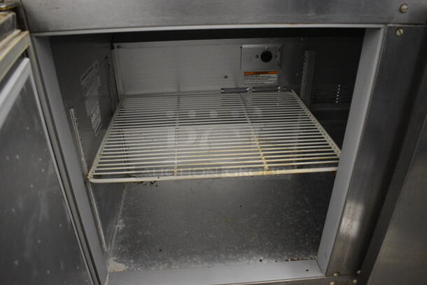 NICE! Beverage Air Model UCR48A Stainless Steel Commercial 2 Door Undercounter Cooler on Commercial Casters. 115 Volts, 1 Phase. 48x29x35. Tested and Working! - Image 4 of 6
